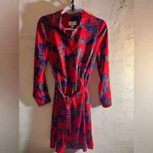 J. Crew Red Floral Women's Dress